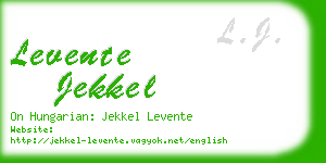 levente jekkel business card